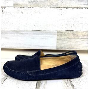M Gemi Womens 11 EU 42 Navy Blue Felize Suede Slip-On Driving Shoe Loafer Italy